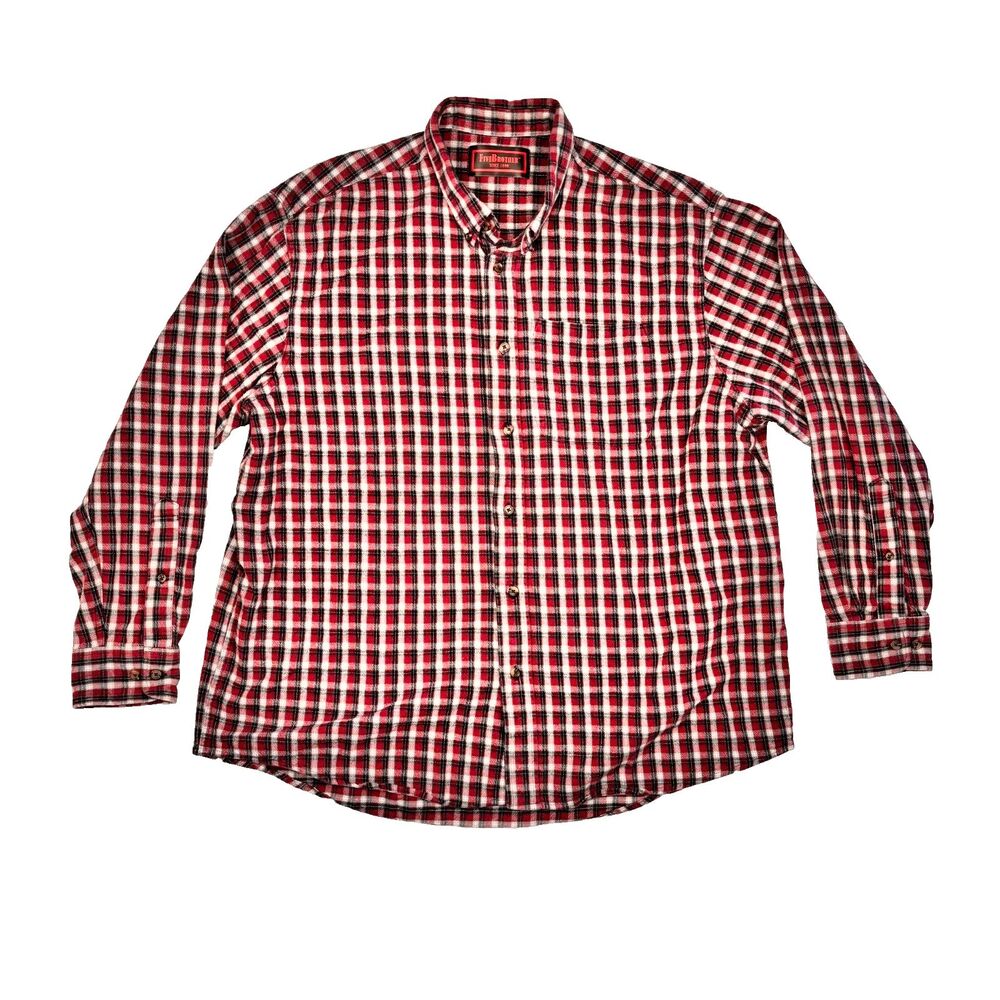 Vintage Five Brother Mens XL 90's Faded Heavyweight Flannel Button Shirt Plaid‎